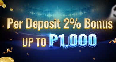 2% Bonus Everytime - Up To P1000